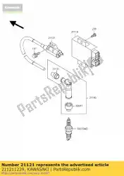 spoelontsteking bn125-a1 van Kawasaki, met onderdeel nummer 211211229, bestel je hier online: