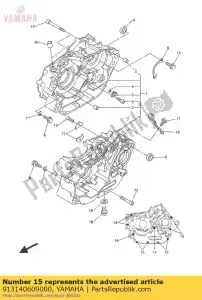 yamaha 913140609000 perno, zócalo - Lado inferior