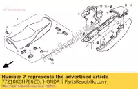 77210KCH780ZD, Honda, maska, r. rr. bok * r201 * (r201 magna red) honda cg 125 1998, Nowy