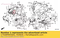 Aqui você pode pedir o borracha, almofada em Honda , com o número da peça 17508MN5000: