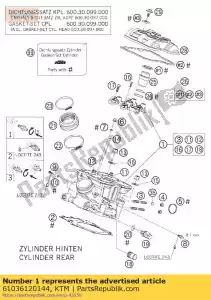 ktm 61036120144 g?owica cylindra kpl. ty? 05 - Dół