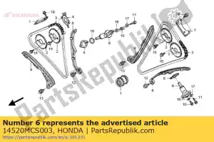 honda 14520MCS003 comp. levantador, tensor - Lado inferior