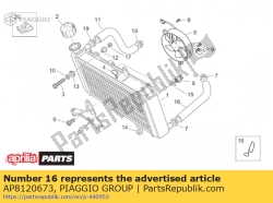 Aprilia AP8120673, Rucklaufschlauch wasser, OEM: Aprilia AP8120673