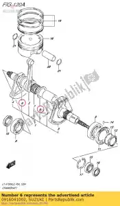 suzuki 0916041002 lavadora 41x61x1 - Lado inferior