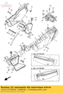 Yamaha 1VJ217470000 amortecedor - Lado inferior