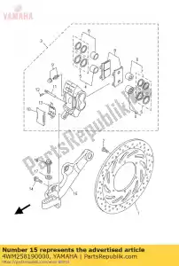 yamaha 4WM258190000 beugel, remklauw - Onderkant