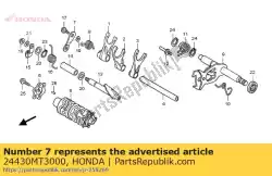 Aquí puede pedir tapón comp., tambor de cambio de marchas de Honda , con el número de pieza 24430MT3000: