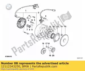 bmw 12112343250 anel de bloqueio - 22 - Lado inferior