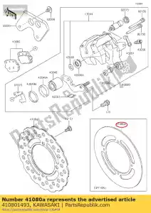 kawasaki 410801493 disco, rr kx85-a1 - Lado inferior