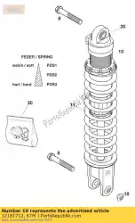 Qui puoi ordinare monoshock wp pds 250 / 380sx da KTM , con numero parte 1218T712: