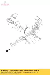 Aqui você pode pedir o conjunto de árvore de cames 1 em Yamaha , com o número da peça 5HP121700000: