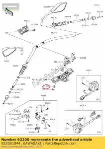 kawasaki 922001844 01 arandela, 10,5x24x2 - Lado inferior