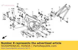 Honda 50200MENA30 cuerpo comp., rr. marco - Lado inferior