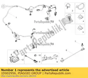 Piaggio Group 1D002956 cable harness - Bottom side