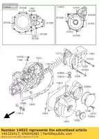 14032S017, Kawasaki, cover-clutch ksf400a6f kawasaki kfx 400 2004 2005 2006, New