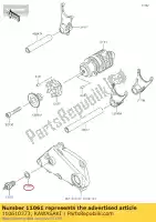 110610373, Kawasaki, pakking, 10.5x16x1 ex250k9f kawasaki  d tracker er-6f er-6n kle klx klz ninja vulcan z 125 140 250 300 650 1000 2008 2009 2010 2011 2012 2013 2014 2015 2016 2017 2018 2019 2020 2021, Nieuw