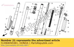 Aqui você pode pedir o garfo sub assy, ?? R f em Honda , com o número da peça 51480KSEA81:
