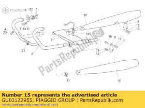 Piaggio Group GU03122955 lh silencer s0355 - Bottom side