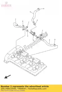 yamaha 20S148810000 mangueira, dobra 1 - Lado inferior