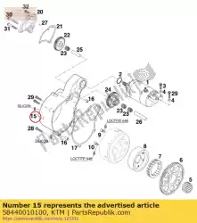 Qui puoi ordinare flangia di avviamento nera '97 da KTM , con numero parte 58440010100: