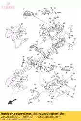 Ici, vous pouvez commander le corps, avant sous 1 auprès de Yamaha , avec le numéro de pièce 2BC2835J00T7: