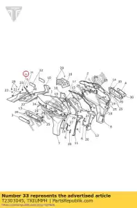 triumph T2303045 asiento de goma - Lado inferior