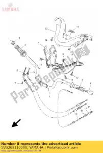 yamaha 5VU263110000 cable, acelerador 1 - Lado inferior