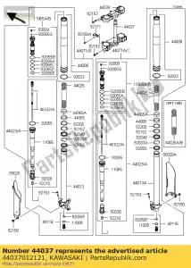 Kawasaki 44037012121 tenedor-tenedor debajo, f.blac - Lado inferior