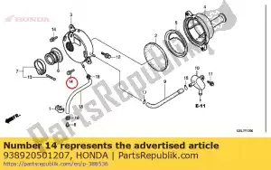 honda 938920501207 schroevendraaier, 5x12 - Onderkant