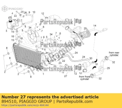 Aprilia 894510, Koelleiding, OEM: Aprilia 894510