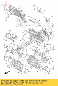 yamaha 2S3125760000 hose 1 - Bottom side