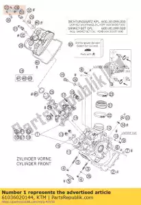 ktm 61036020144 culata cpl. frente 05 - Lado inferior