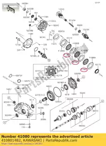 kawasaki 410801482 disco, fricção kvf650-a1 - Lado inferior