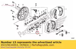 Here you can order the screw-washer, 4x6 from Honda, with part number 45319634003: