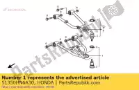 51350HN6A30, Honda, Arm assy., fr. lower honda trx250ex sporttrax sportrax trx250x 250 , New