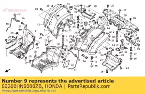 Honda 80200HN8000ZB fender, l. rr. *r232 * - Bottom side