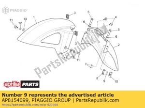 aprilia AP8154099 bord - Onderkant