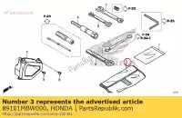 89101MBW000, Honda, Tas, gereedschap honda  cbr st vfr vtr 600 800 1000 1100 1200 1300 1999 2000 2001 2002 2003 2004 2005 2006 2007 2008 2009 2010 2011 2012 2013 2017 2018 2019 2020, Nieuw