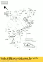 140911208, Kawasaki, coperchio, metro vn1500-n1 kawasaki vn 1500 2000 2001 2002 2003, Nuovo