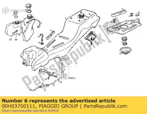 Piaggio Group 00H03700111 tubo - Lado inferior