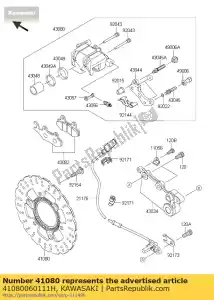 kawasaki 41080060111H disc, rr, czarny bx250bef - Dół