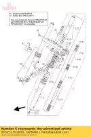 5KS231701000, Yamaha, cylinder cylindra, przedni widelec yamaha xvs 1100 2002 2003 2005 2006, Nowy