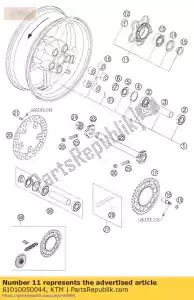 ktm 61010050044 supporto pignone cpl. 05 - Il fondo