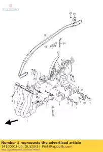 Suzuki 1410001H00 pipe,exhaust - Bottom side