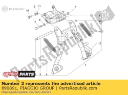 Aprilia 890891, Cavalletto centrale, OEM: Aprilia 890891