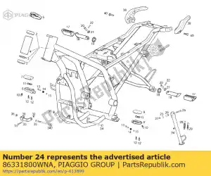 Piaggio Group 86331800WNA soporte lateral - Lado inferior