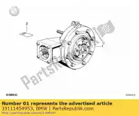 33111454953, BMW, rear-axle-drive - i=31:11=2,81    (from 02/1986) bmw  1000 1984 1985 1986 1987 1988 1989, New