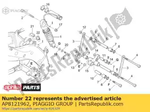 Piaggio Group AP8121962 absorvente de choque. arbusto - Lado inferior