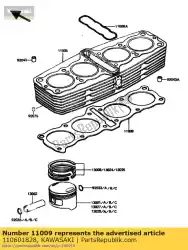 Qui puoi ordinare guarnizione zn1100-b2 da Kawasaki , con numero parte 110601828: