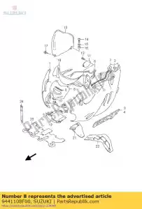 suzuki 9441108F00 cowlingbody blk - Bottom side